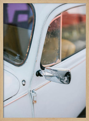 Pastel Volskwagen Beetle in the streets of Oaxaca Mexico Poster