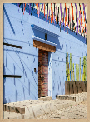 Oaxacan door - Colorful travel photography Mexico Poster