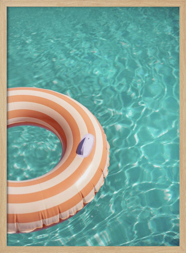 Peach Fuzz Swimming Pool Fun Poster