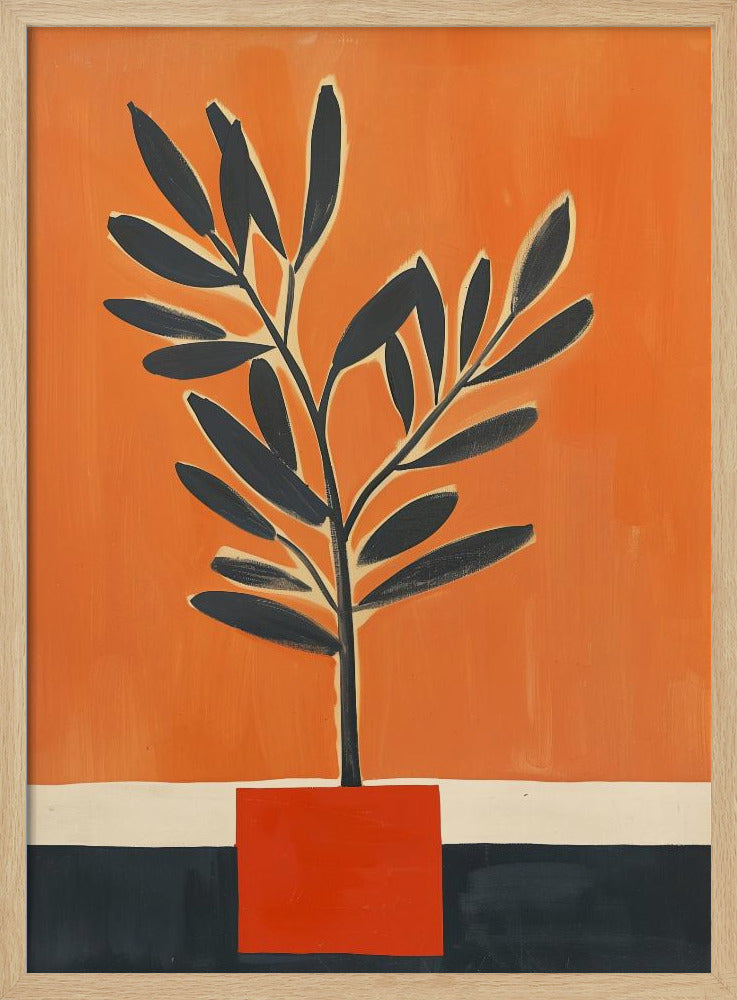 Orange Plant Poster