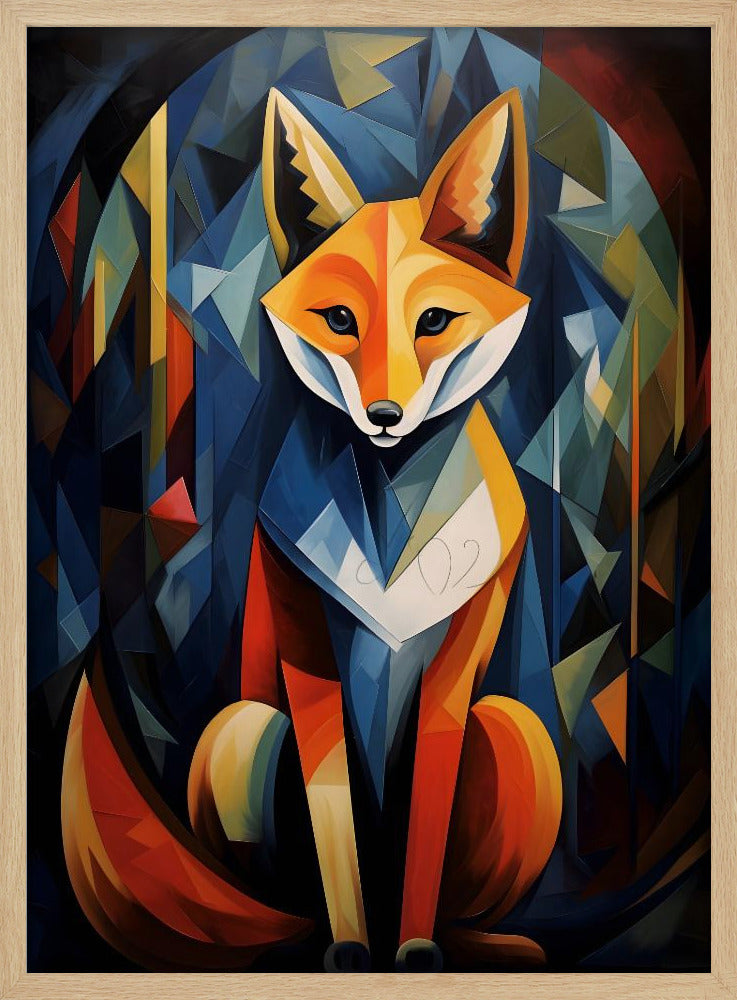 The Cubistic Fox Poster