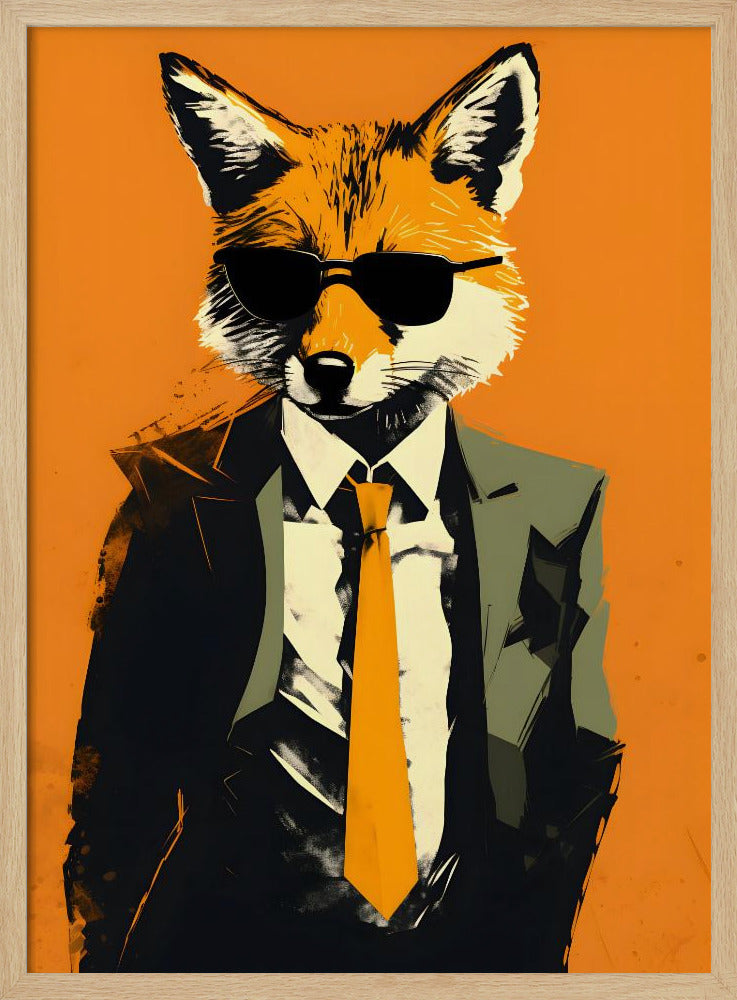 Fox In a Suit Poster