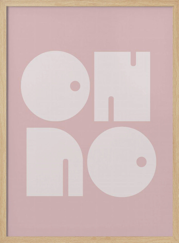Oh No Pink Whiteratio 3x4 Print By Bohonewart Poster