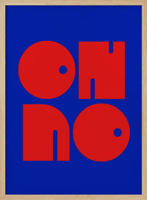 Oh No Dark Blue Recovered.psdratio 3x4 Print By Bohonewart Poster