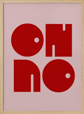 Oh No Pink Red.psdratio 3x4 Print By Bohonewart Poster