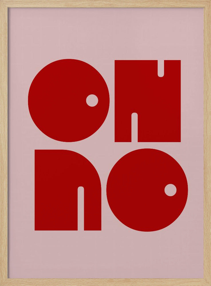 Oh No Pink Red.psdratio 3x4 Print By Bohonewart Poster