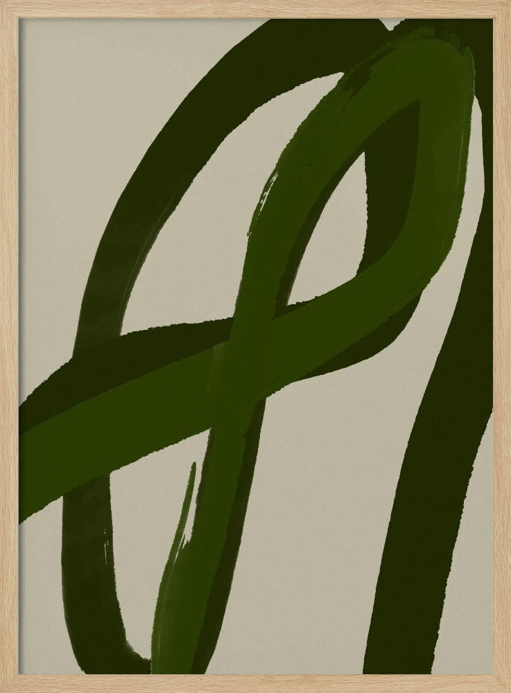 Green Strokes No 1 Poster