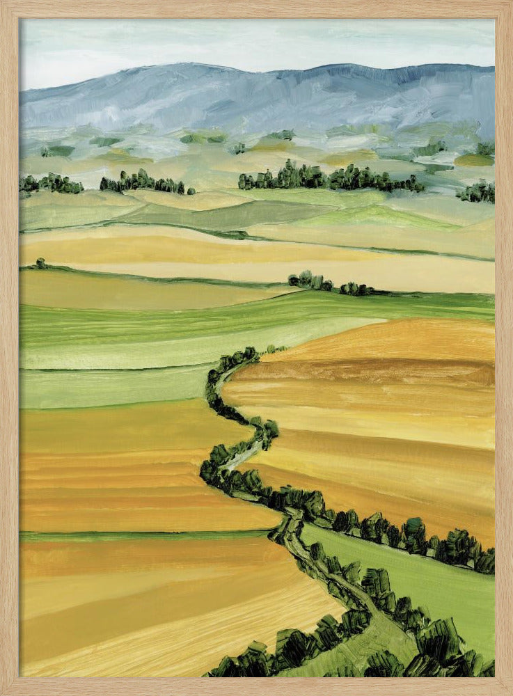 Queniva patchwork landscape Poster