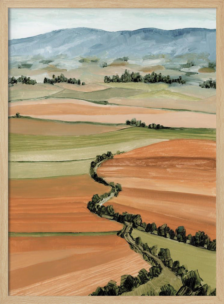 Queniva patchwork landscape Poster