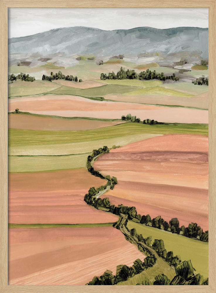 Queniva patchwork landscape Poster