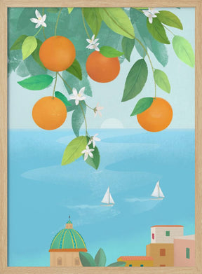 Amalfi Oranges Poster