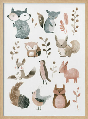 Cute Animals No 2 Poster