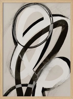 Black And White Strokes No 1 Poster