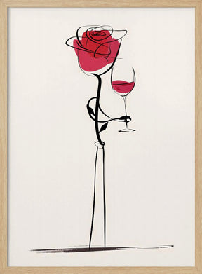 Wine Rose Poster