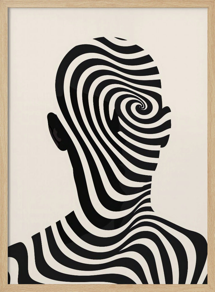 Striped Man Poster