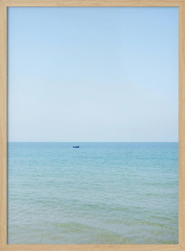 Tiny Blue Boat Poster