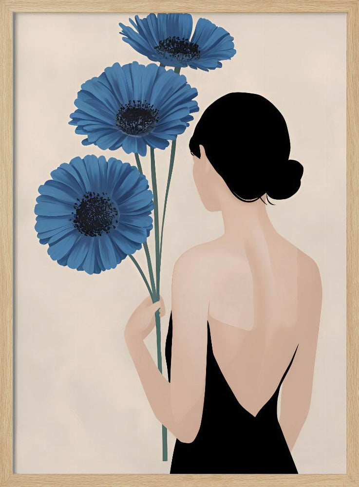 Blue Blooms In Silence Poster