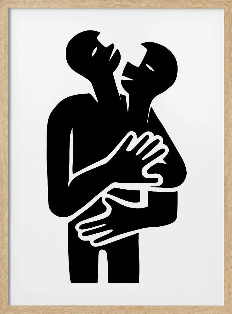 Abstract Hug No 2 Poster