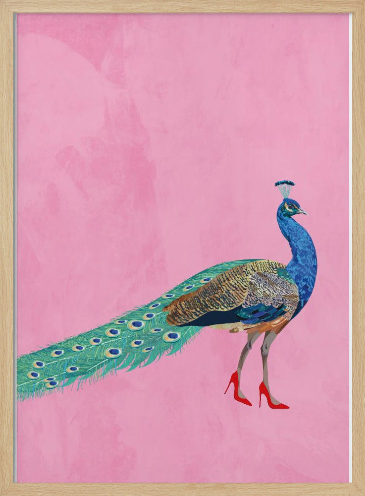 Peacock wearing heels Poster