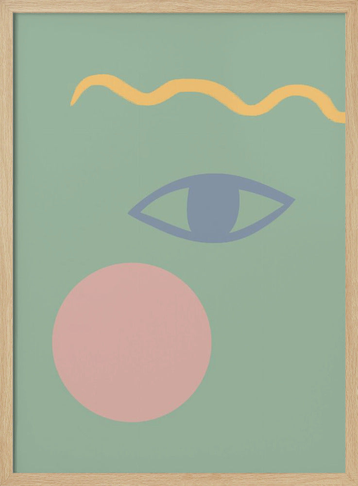 Abstractfacegreen Ratioiso Poster