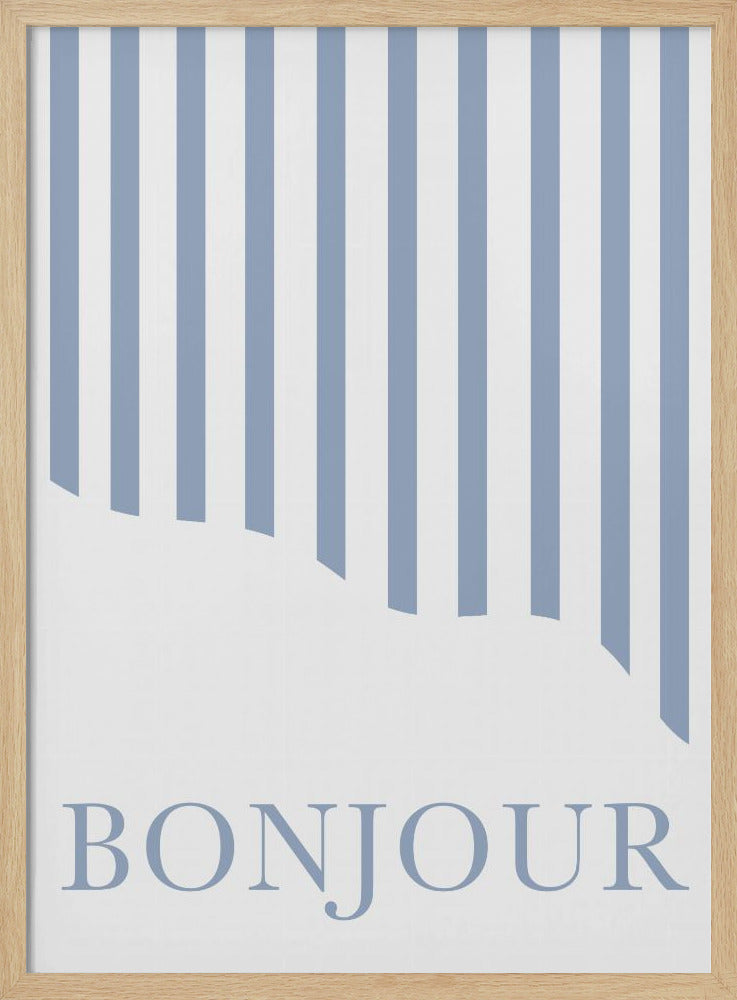Bonjourbluestripes Ratio2x3 Poster
