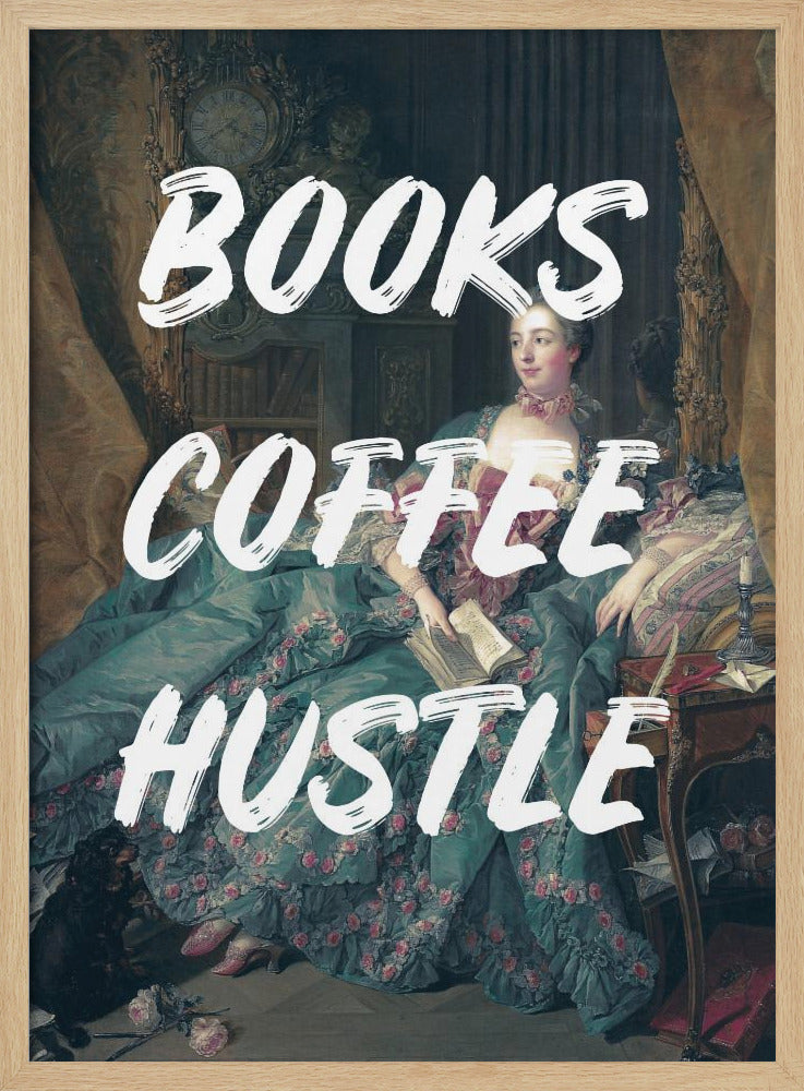 Bookscoffeewhite Ratioiso Poster