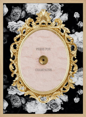 Champagnedarkfloral Ratio2x3 Poster