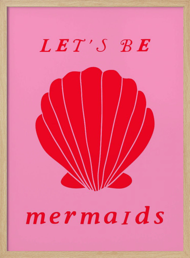 Mermaidspinkred Ratioiso Poster