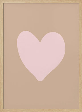 Brownpinkloveheart Ratioiso Poster