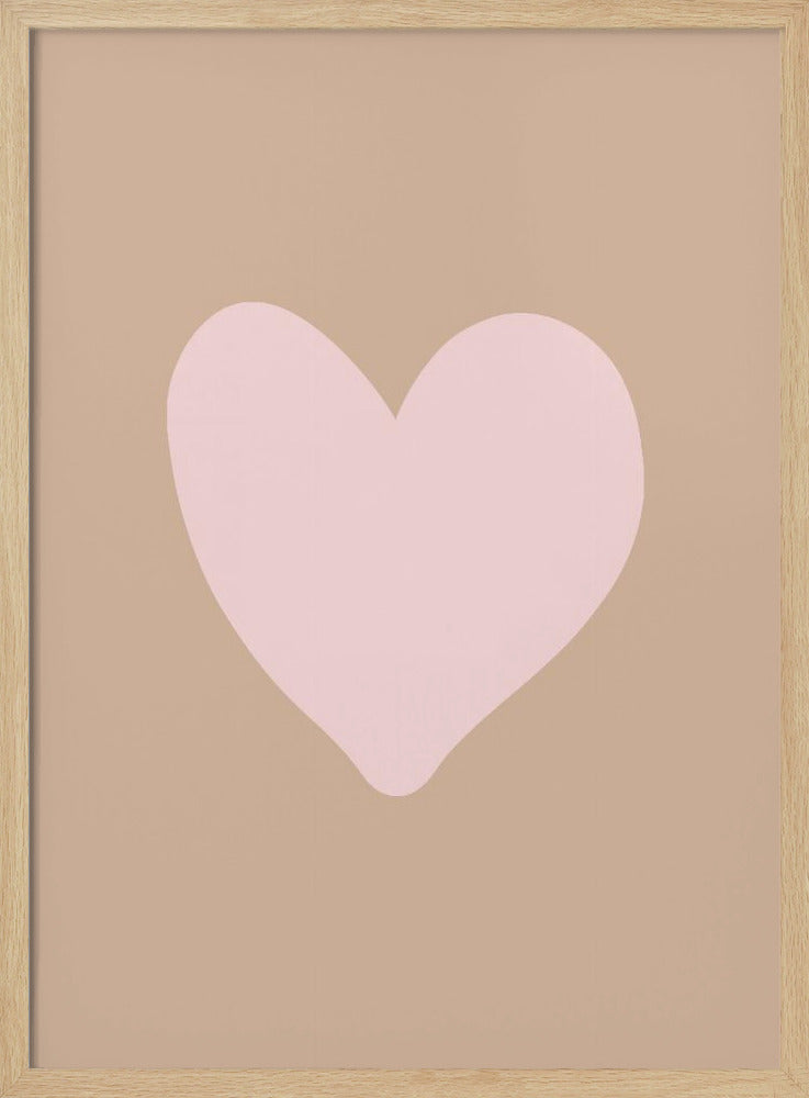 Brownpinkloveheart Ratioiso Poster