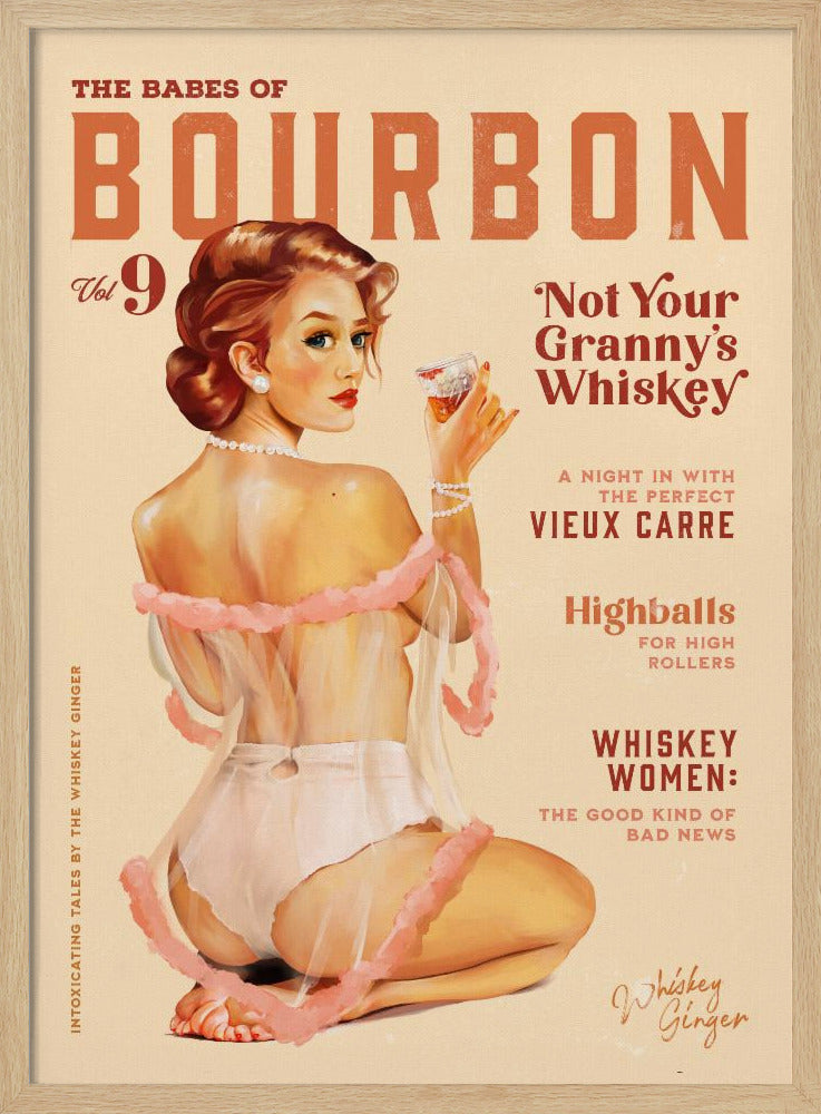 Babes of Bourbon Vol 9 Vintage Whiskey Pinup Poster