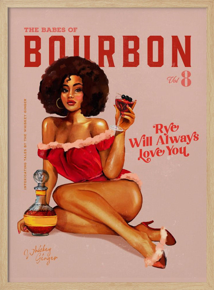 Babes of Bourbon Vol 8 Vintage Pinup Girl With Afro Poster