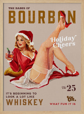 Babes of Bourbon Vol 25 Holiday Cheer Christmas Pinup Poster