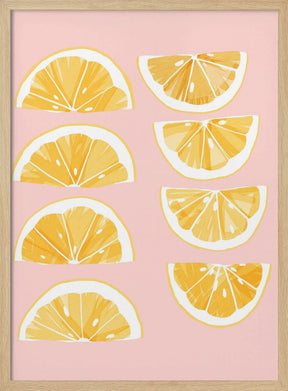 Sliced Lemons Poster