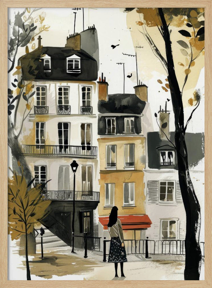 Paris  Watercolor Digital Painting (2) Poster