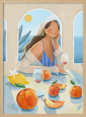 Girl with peaches Poster