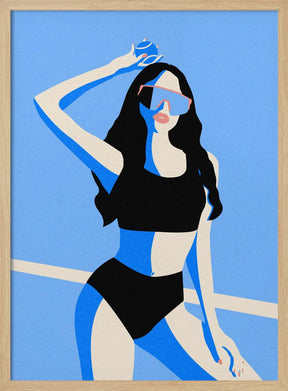 Blue Sport Girl Poster