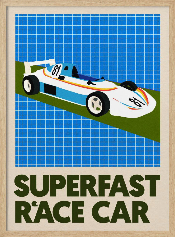 Superfast Race Car Poster