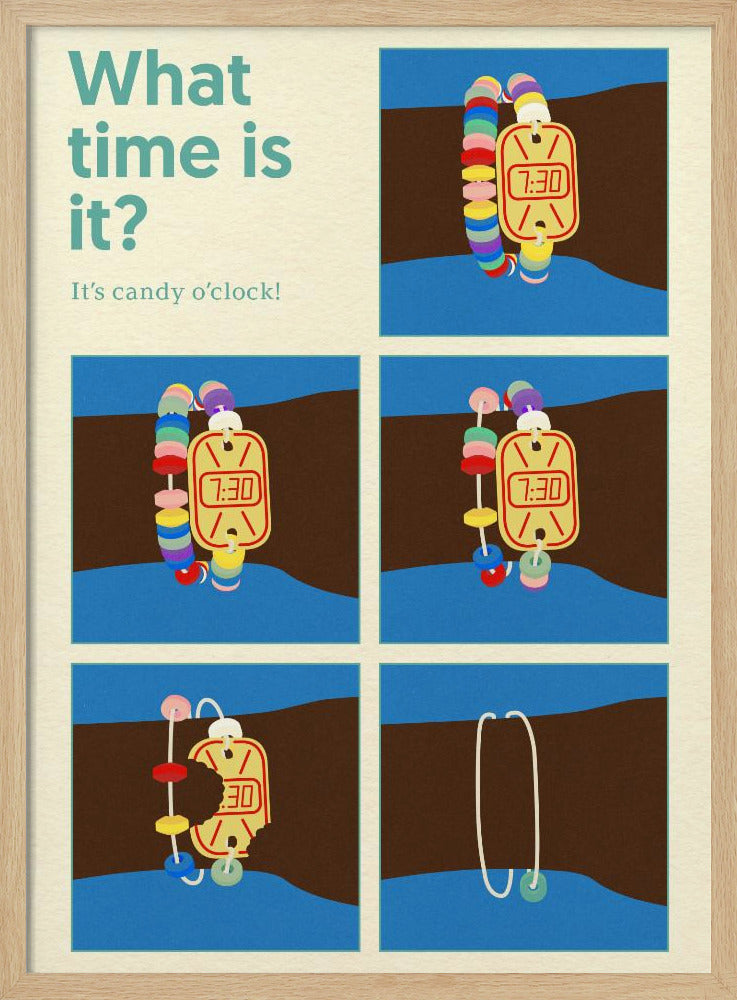 Poster Candy Clock Poster