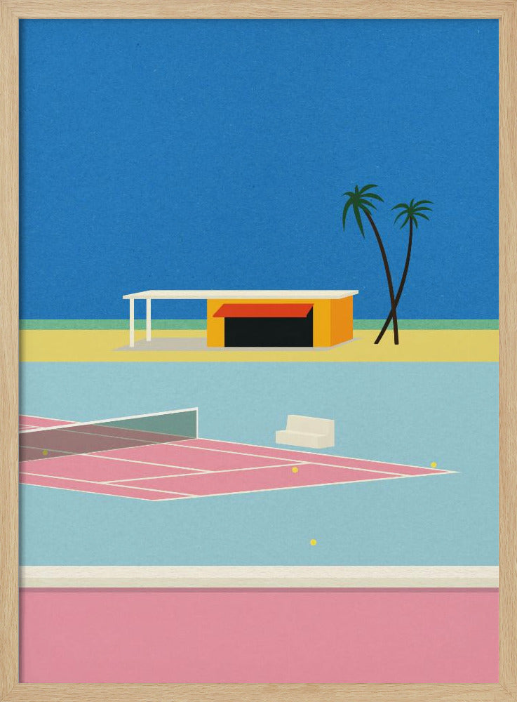 Tennis By the Beach Poster