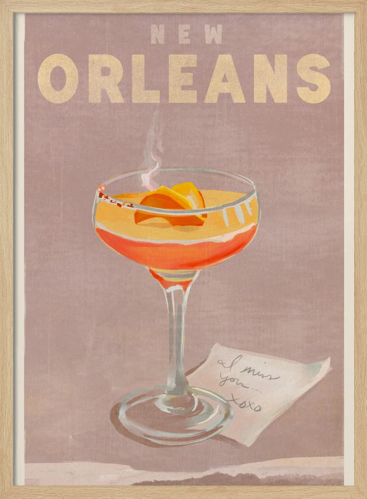 New Orleans Cocktail Travel Poster Poster