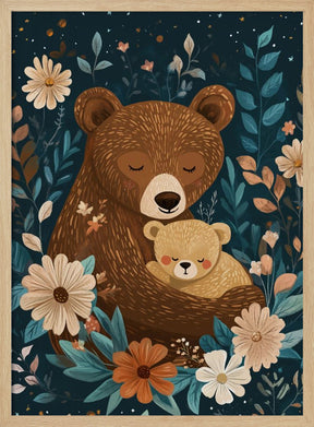 Mama Bear With Cub Poster