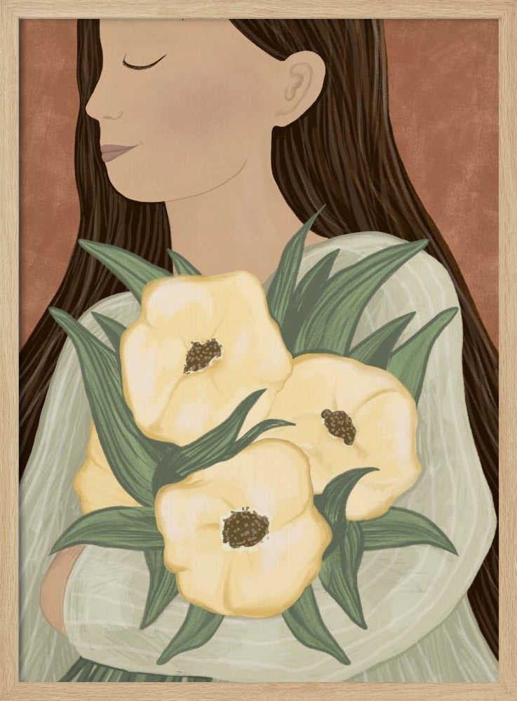 Pale Yellow Flowers Poster