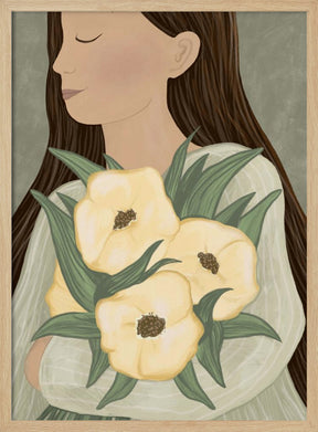 Pale Yellow Flowers Poster