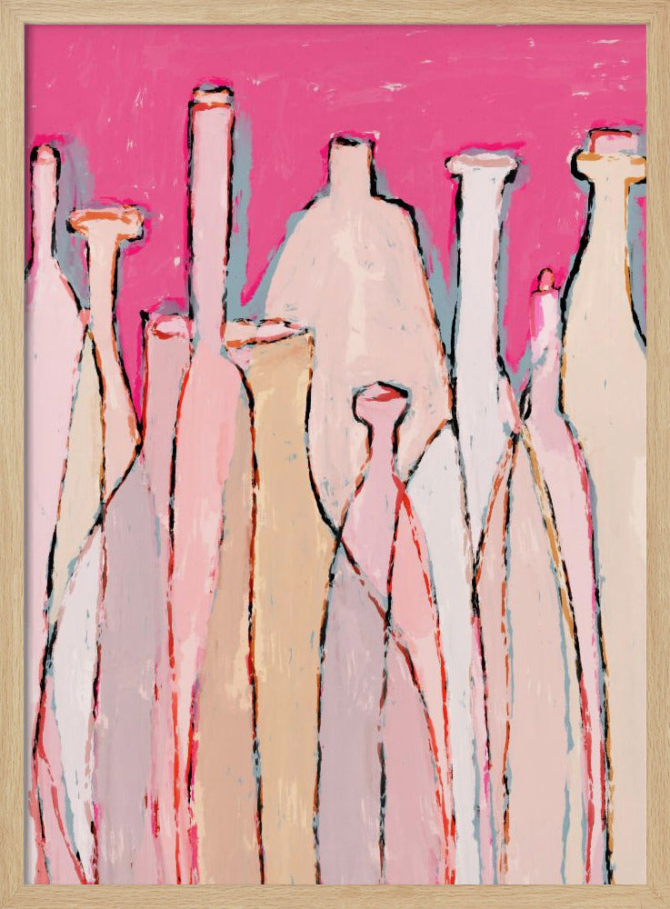 Pastel bottles Poster