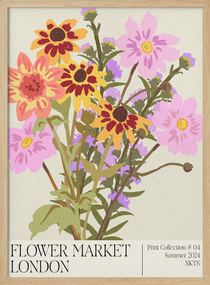 London Flower Market Poster