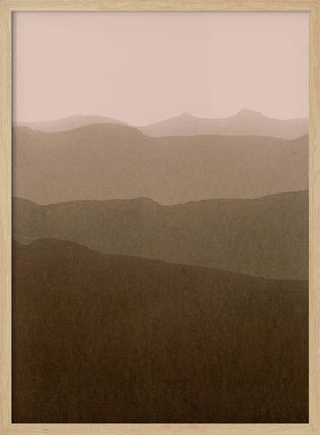 Gradient Landscape tan and rose Poster