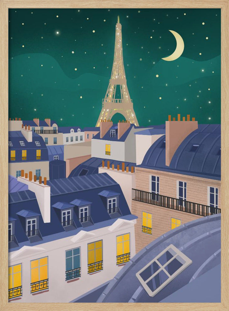 Paris at Night Poster