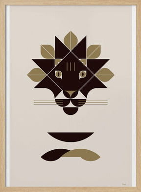 Golden Animals - Lion (white) Poster