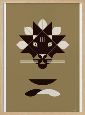 Golden Animals - Lion (gold) Poster